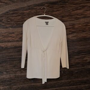 Ann Taylor Soft Cream Cardigan